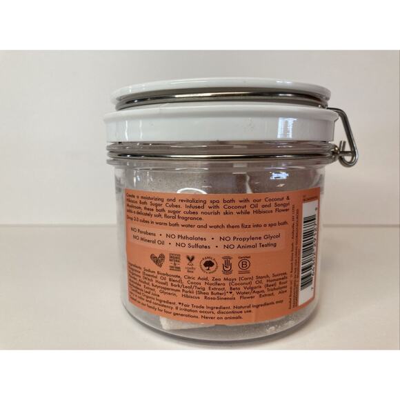 Bath Sugar Cubes Shea Moisture Coconut Hibiscus Songyi Nourish 7.5 oz - Picture 3 of 4